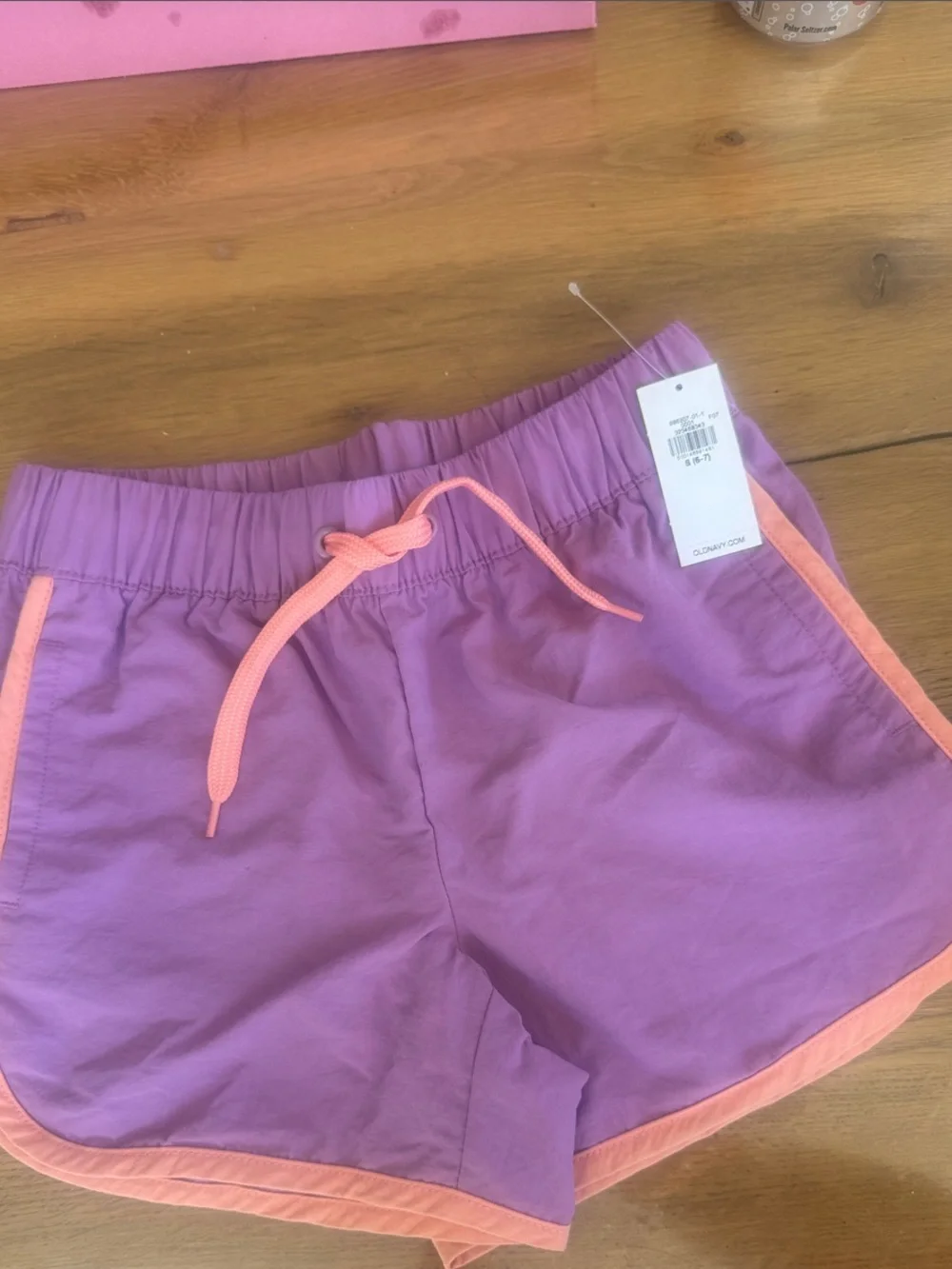 Old Navy Purple Girls' Active Shorts with Pink Trim